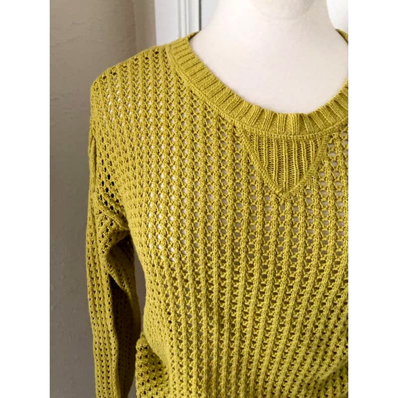 Jeanne Pierre - Green Open Weave Sweater - Size M - Picture 2 of 6